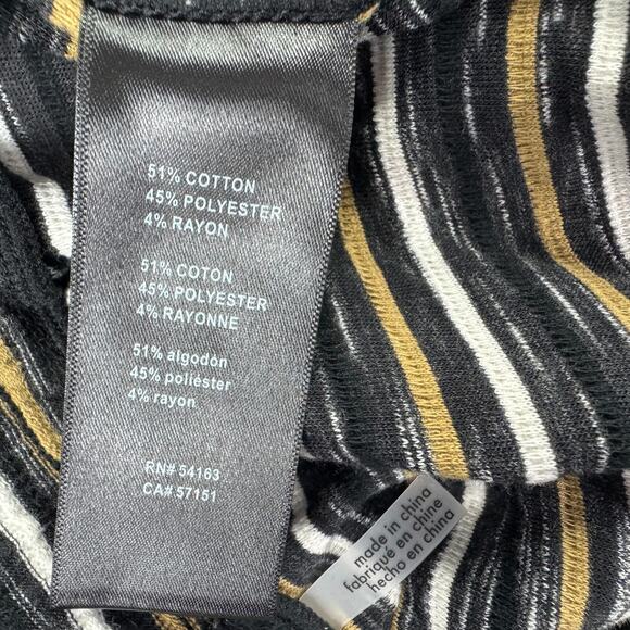 Karl Lagerfeld Mens Slim Fit Textured Stripe Drawstring Shorts Black Tan L - Picture 4 of 4